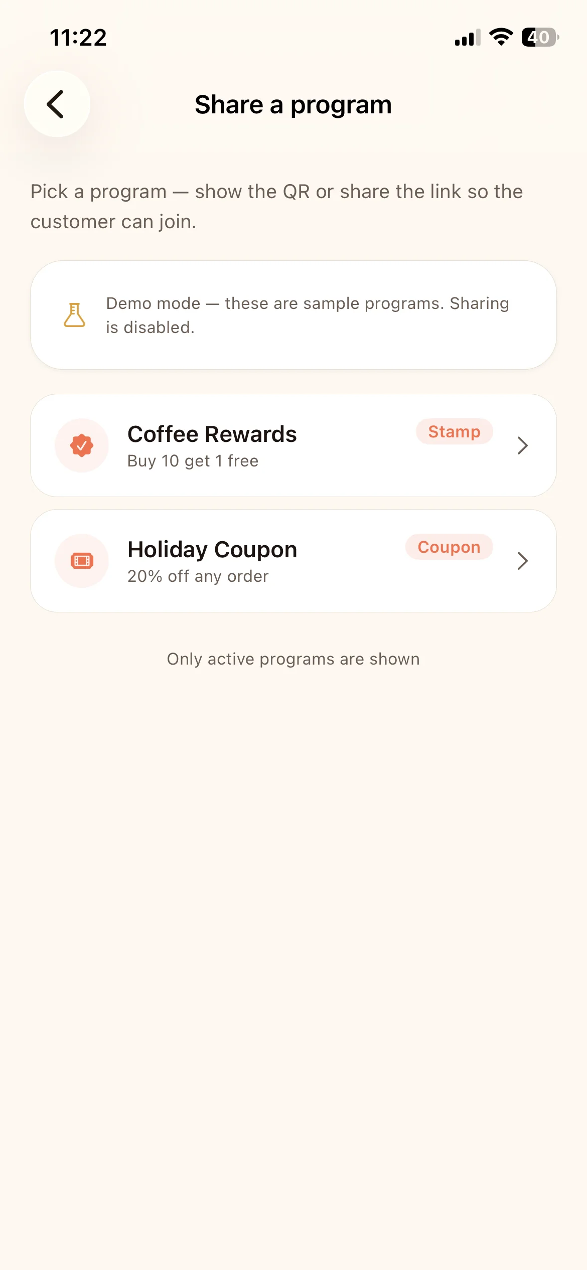 Share a loyalty program
