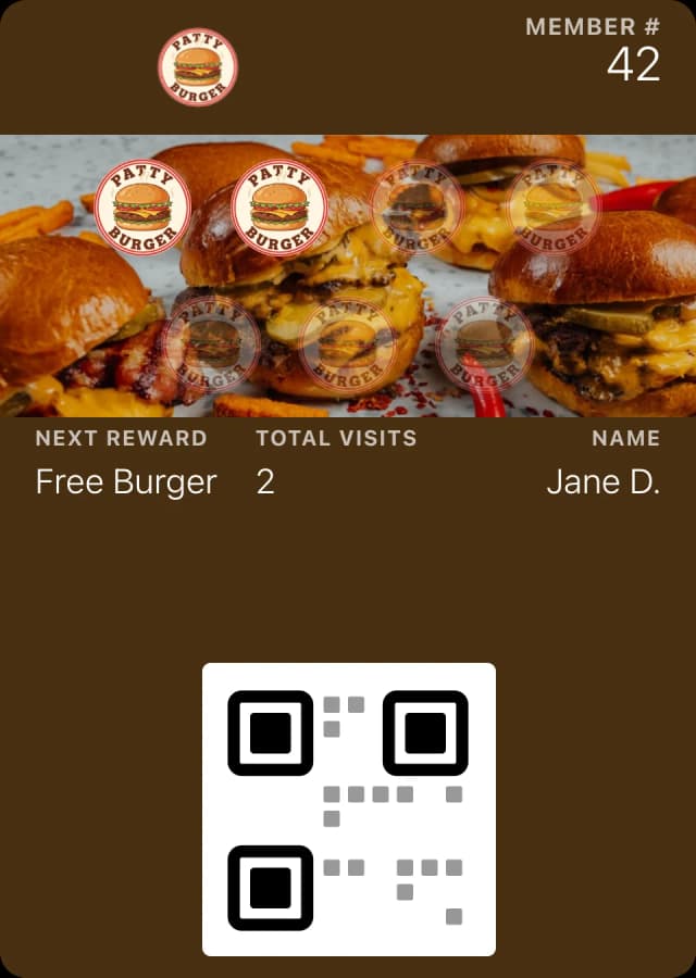 Demo loyalty card preview