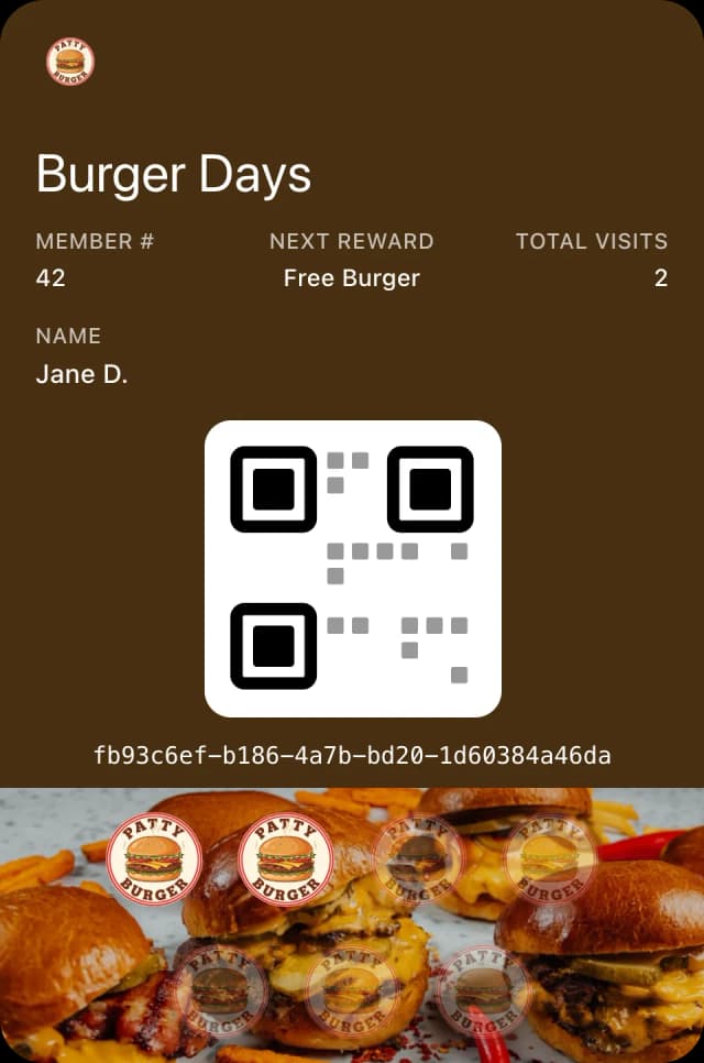 Demo loyalty card preview